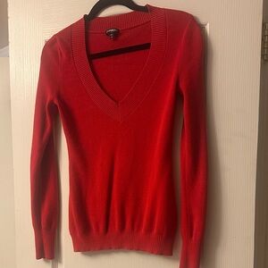 Express Scarlet V-Neck Sweater